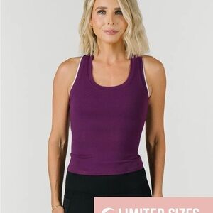 ZYIA Grape Spirit Racer Tank Long Medium NWT 2812